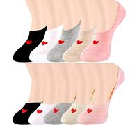 Geyoga 10 Pairs No Show Kids for Girl Cotton Socks Anti Slip Low Cut Socks Thin Multi Solid Color Crew Socks for 6-12 Years Boys, Mixed Color, Adult size