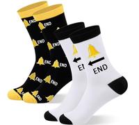 Geyoga 2 Pairs Funny Bell End Socks Novelty Socks for Men Dad Brother Unisex Novelty Men's Christmas Socks Birthday Gift