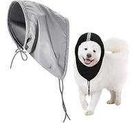 Geyoga 2 PCS Dog Snood Waterproof Neck Ear Warmer Winter Scarf, Large | Reflective for Night Safety, Adjustable Drawstring, Protect Ears from Cold Wind, Water Resistant, for Outdoor Walking Running