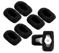 Geyoga 4 Pair Walker Ski Glide Covers Ski Glide Sock Covers Rollator Glider Accessories Fit Pad for Indoor and Outdoor Use, Black