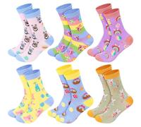 Geyoga 6 Pairs of Easter Socks Easter Bunny Easter Egg Motif Socks Novelty Socks for Women Men Funny Easter Accessories Animal Socks for Women Men Easter Gift Birthday Gift, As shown in the picture,