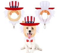Geyoga Independence Day Dog Costume Cute Pet Hat 4th of July Headwear for Cats Dogs Dress up Adjustable Birthday Hat for Independence Day Parades Patriotic Events Holiday Celebrations (Large)