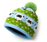 Geyoga Wool Sheep Beanie Hat for Women, Warm Fleece Cozy Knit Winter Hat with Pom Pom, Cute Sheep Gifts for Women