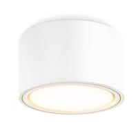GeyouLux Ceiling Spotlight White, IP44 Overhead Spotlight, 6W Replaceable LED Spotlight GX53 Bulb 680LM 3000K Warm White, Aluminium Ceiling Spotlight Diameter 95 x 55 mm Ceiling Light for Kitchen