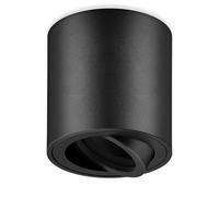 GeyouLux GU10 Surface Mounted Spotlight Black, Ø80x84mm Round Ceiling Spot Light, 30° Adjustable, 230V Downlight with GU10 Holder, Aluminium Ceiling Spot, Bulb Not Included, 1 Pack