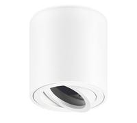 GeyouLux GU10 Surface Mounted Spotlight White, Ø80x84mm Round Ceiling Spot Light, 30° Adjustable, 230V Downlight with GU10 Holder, Aluminium Ceiling Spot, Bulb Not Included, 1 Pack