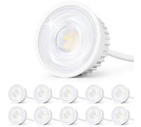 GeyouLux LED Module 230V Ultra Flat ø50x23mm for Recessed Spotlights Surface-Mounted Spotlights - 5W 500LM IP44 38° Beam Angle 4000K Neutral White - Replacement MR16/GU10 Light Bulbs - 10er Set