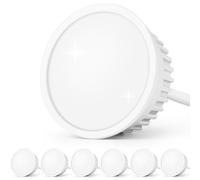 GeyouLux LED Module 230V Ultra Flat ø50x23mm for Recessed Spotlights Surface-Mounted Spotlights - 5W 500LM IP44 120° Beam Angle 4000K Neutral White - Replacement MR16/GU10 Light Bulbs - 6er Set