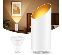 GeyouLux LED Uplight IP44 Waterproof Floor Spot 6W 600LM Aluminum Floor Lamp Indoor Living Room Floor Lamp with Foot Switch for Indirect Lighting, GU10 2700K Warm White Bulb Included