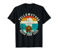 Geyser Bison Sunset 2026 Road Trip Yellowstone T-Shirt
