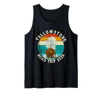 Geyser Bison Sunset 2026 Road Trip Yellowstone Tank Top