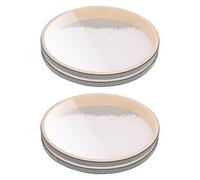 Geytetqi 2 PCS Wave Bead Ocean Drum, 10 Inch Percussion Wave Drum, Authentic Sea Sound Drum, Shell Ocean Sound Drum for Sound Healing, Home Supplies