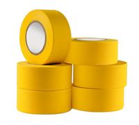 GEYYANG Yellow Flagging Tape,3.35 Mil Thick,1-3/16" x 98ft, 6 Rolls - NO Adhesive Plastic Ribbon Neon Marking Tape for Tree Marking, Hunting, Boundaries Hazardous Areas,Trail Marking, Barricade Tape