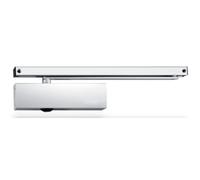 Geze Door Closer TS 3000 V Silver for Single Leaf Doors up to 1100 mm Wing Width, Complete Package Including Mounting Plate and Slide Rail 22.6 x 4.6 x 6 cm