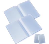 Gezhaote two-piece transparent credit card clip wallet core, including 10 protective covers, plastic card clip core, suitable for photos of medical insurance cards, social security cards, ID cards, et