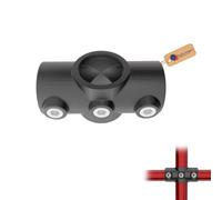 Gezu Impex 2 Socket Cross Tube Clamp 42 mm Hot Dip Galvanised Silver Tube Cross Clamp Pipe Fitting