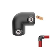 GeZu Impex 2 Way Elbow Pipe Connector Ø 27 mm Hot Dip Galvanized Black Powder Coated 90° Elbow Clamp Fitting Pipe Connector for Handrails & Frames