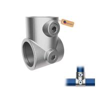 Gezu Impex 3 Way Corner Elbow Tube Connector 27 mm Hot Dip Galvanised Black Powder Coated