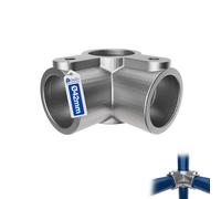 GeZu Impex 3 Way Mid Rail Corner Clamp Ø 42 mm