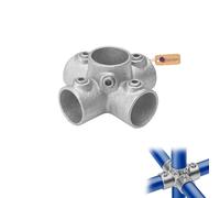 GeZu Impex 4 Way Cross Tube Clamp Ø 42 mm Hot Dip Galvanised 4 Socket Way Through Cross Key Clamp Fitting