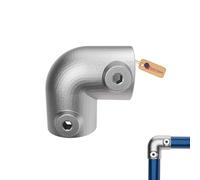 GeZu Impex 90° Elbow Tube Clamp Ø 27 mm Hot Dip Galvanized Silver 2 Way Elbow Clamp Fitting Pipe Connector for Handrails & Frames