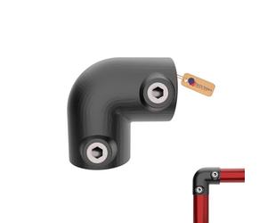 GeZu Impex 90° Elbow Tube Clamp Ø 42 mm Hot Dip Galvanized Black Powder Coated 2 Way Elbow Clamp Fitting Pipe Connector for Handrails & Frames