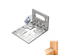 GeZu Impex Adjustable Angle Bracket 60 x 30 x 60 mm | 90° Set of 10 | Galvanised Slotted Bracket Square Adjustable Angle Mounting Plate Corner Braces Wood Connector