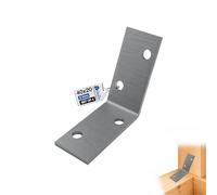 GeZu Impex Angle Bracket 40 x 40 x 20 mm Galvanised Set of 4 Perforated Corner Braces Brackets Connector Wood