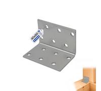 GeZu Impex Angle Bracket 40 x 40 x 60 mm Galvanised Perforated Corner Braces Brackets Connector Wood