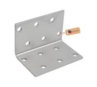 GeZu Impex Angle Bracket 40 x 40 x 60 mm Galvanised Set of 28 Perforated Corner Braces Brackets Connector Wood