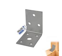 GeZu Impex Angle Bracket 50 x 50 x 35 mm Galvanised Perforated Corner Braces Brackets Connector Wood