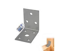 GeZu Impex Angle Bracket 50 x 50 x 35 mm Galvanised Set of 28 Perforated Corner Braces Brackets Connector Wood