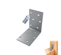 GeZu Impex Angle Bracket 60 x 60 x 40 mm Galvanised Perforated Corner Braces Brackets Connector Wood