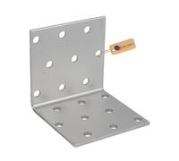 GeZu Impex Angle Bracket 60 x 60 x 60 mm Galvanised Set of 28 Perforated Corner Braces Brackets Connector Wood