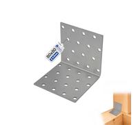 GeZu Impex Angle Bracket 80 x 80 x 80 mm Galvanised Perforated Corner Braces Brackets Connector Wood