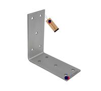 GeZu Impex Angle Bracket 90 x 90 x 40 mm Galvanised Set of 4 Perforated Corner Braces Brackets Connector Wood