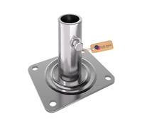 GeZu Impex Base Plate 135 x 110 x 120 mm Galvanised Scaffold Base Plates Heavy-Duty Baker Style Scaffolding Base