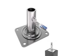 GeZu Impex Base Plate 135 x 110 x 120 mm Galvanised Set of 4 Scaffold Base Plates Heavy-Duty Baker Style Scaffolding Base