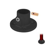 GeZu Impex Base Plate Tube Clamp Ø 27 mm Hot Dip Galvanised Black Powder Coated Railing Base Flange Clamp Pipe Handrail Fitting