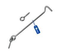 Gezu Impex Cabin Hook 100 mm Electroplated Set Of 10 Door Latches Eye Latch External Doors