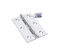 GeZu Impex Door Hinge 62 x 43 mm Electroplated Set of 10 Heavy Duty Internal Timber Door Ball Bearing Butt Hinges
