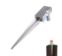 GeZu Impex Drive In Fence Post Spike 51 x 101 x 750 mm Hot Dip Galvanised No Dig Ground Spike Fence Post Support Holder Anchor for Wooden Post