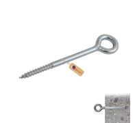 GeZu Impex Eye Bolt 120 mm Galvanised Set of 8 Eye screws hooks heavy duty screw in