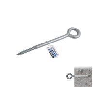GeZu Impex Eye Bolt 160 mm Galvanised Set of 12 Eye screws hooks heavy duty screw in
