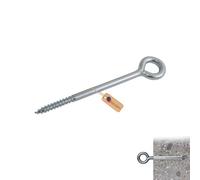 GeZu Impex Eye Bolt 160 mm Galvanised Set of 16 Eye screws hooks heavy duty screw in