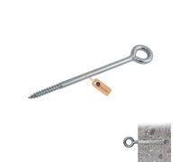 GeZu Impex Eye Bolt 190 mm Galvanised Set of 4 Eye screws hooks heavy duty screw in
