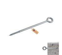 GeZu Impex Eye Bolt 230 mm Galvanised Set of 8 Eye screws hooks heavy duty screw in