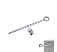 GeZu Impex Eye Bolt 300 mm Galvanised Set of 4 Eye screws hooks heavy duty screw in