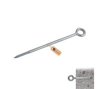 GeZu Impex Eye Bolt 300 mm Galvanised Set of 8 Eye screws hooks heavy duty screw in