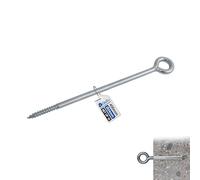 GeZu Impex Eye Bolt 350 mm Galvanised Set of 12 Eye screws hooks heavy duty screw in